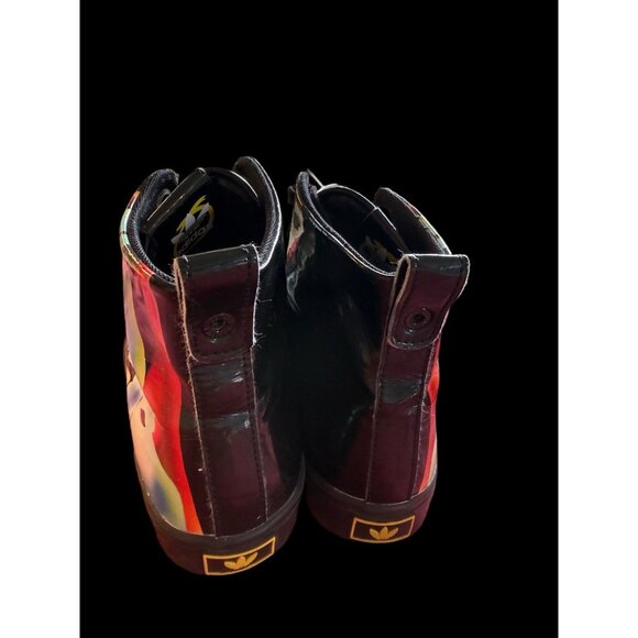 Adidas Womens Black Skeleton Graphic High Top Sneakers Size US 7 - Picture 7 of 16